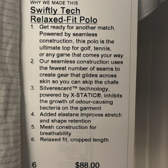 COPY - Lululemon Swiftly Tech Relaxed-Fit Polo cropped edition - Picture 3 of 3